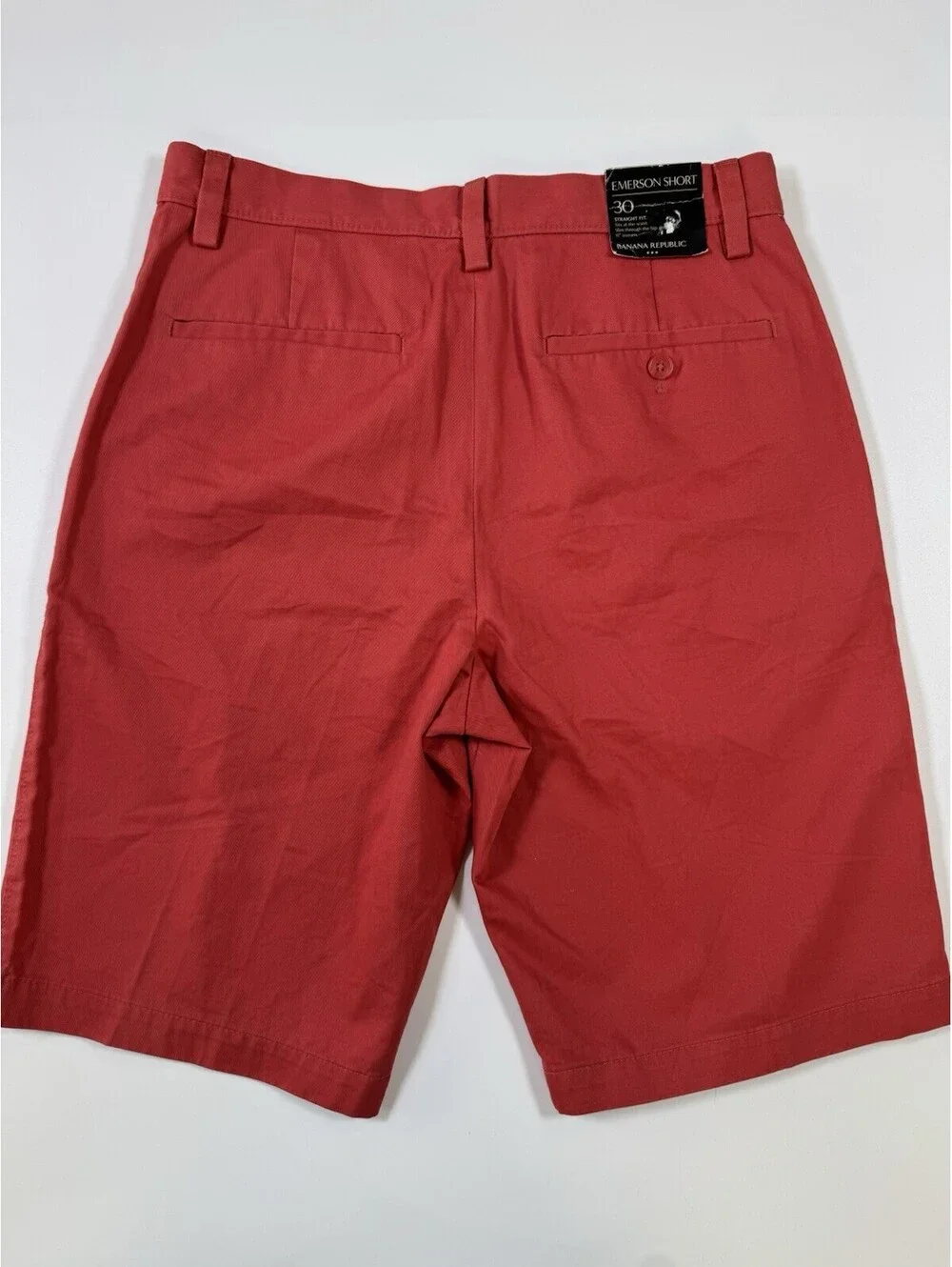 Banana Republic Emerson Shorts Men’s 30 Red Straight Fit 11” Chino NWT